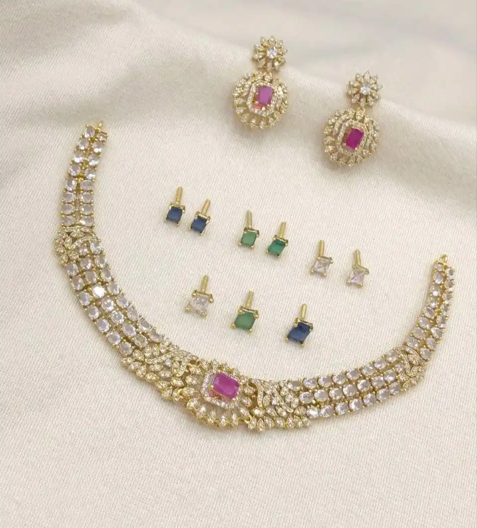 Zivara Pearl Charm Exclusive Changeable Necklace set